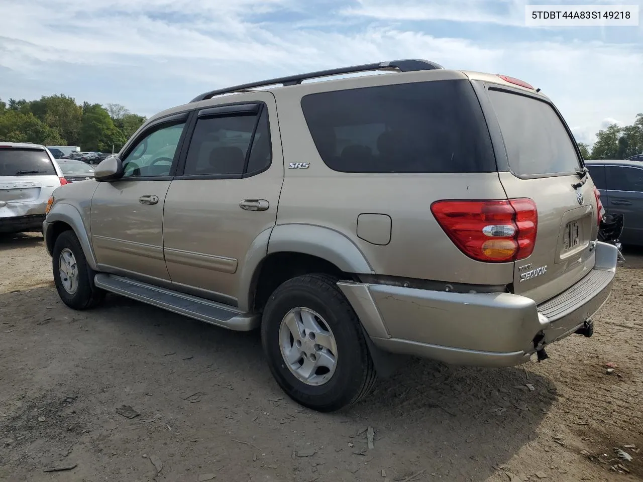 2003 Toyota Sequoia Sr5 VIN: 5TDBT44A83S149218 Lot: 71636694