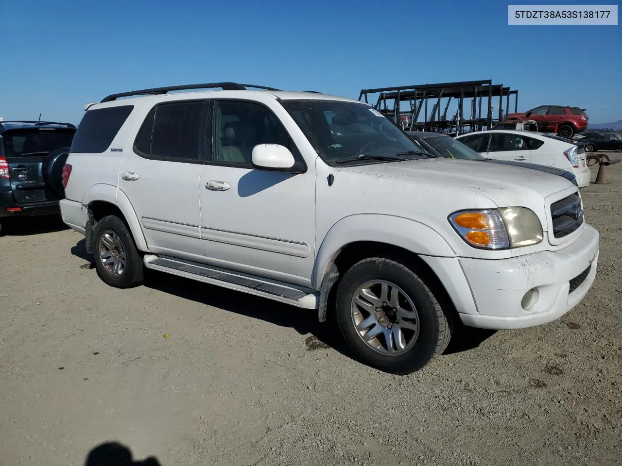 2003 Toyota Sequoia Limited VIN: 5TDZT38A53S138177 Lot: 72553274