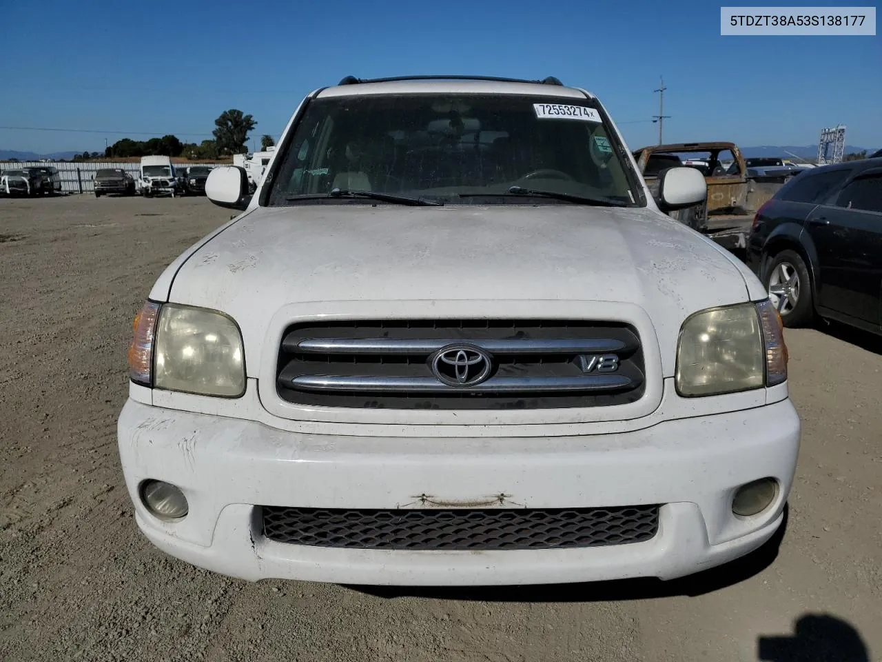 2003 Toyota Sequoia Limited VIN: 5TDZT38A53S138177 Lot: 72553274