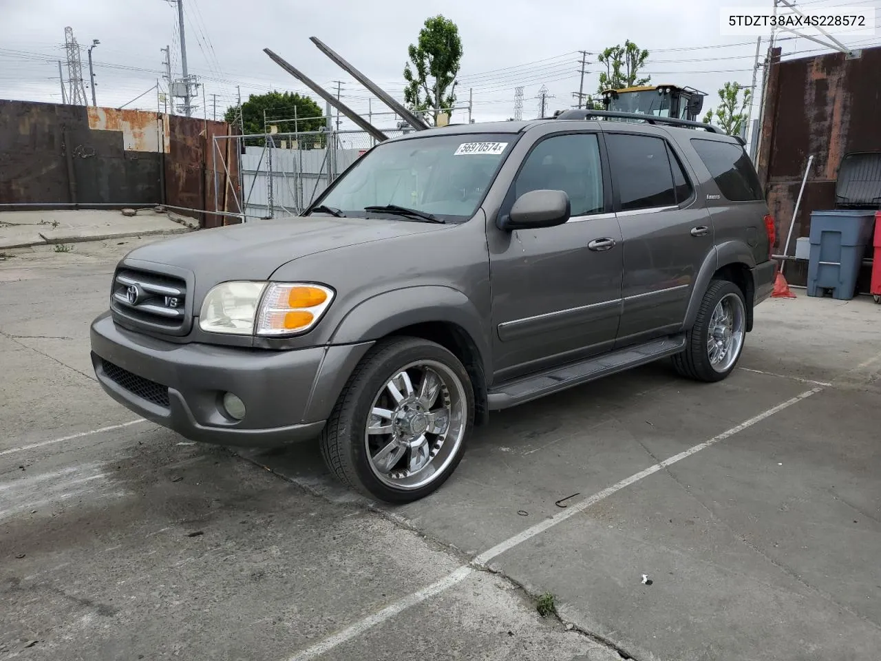 2004 Toyota Sequoia Limited VIN: 5TDZT38AX4S228572 Lot: 56970574