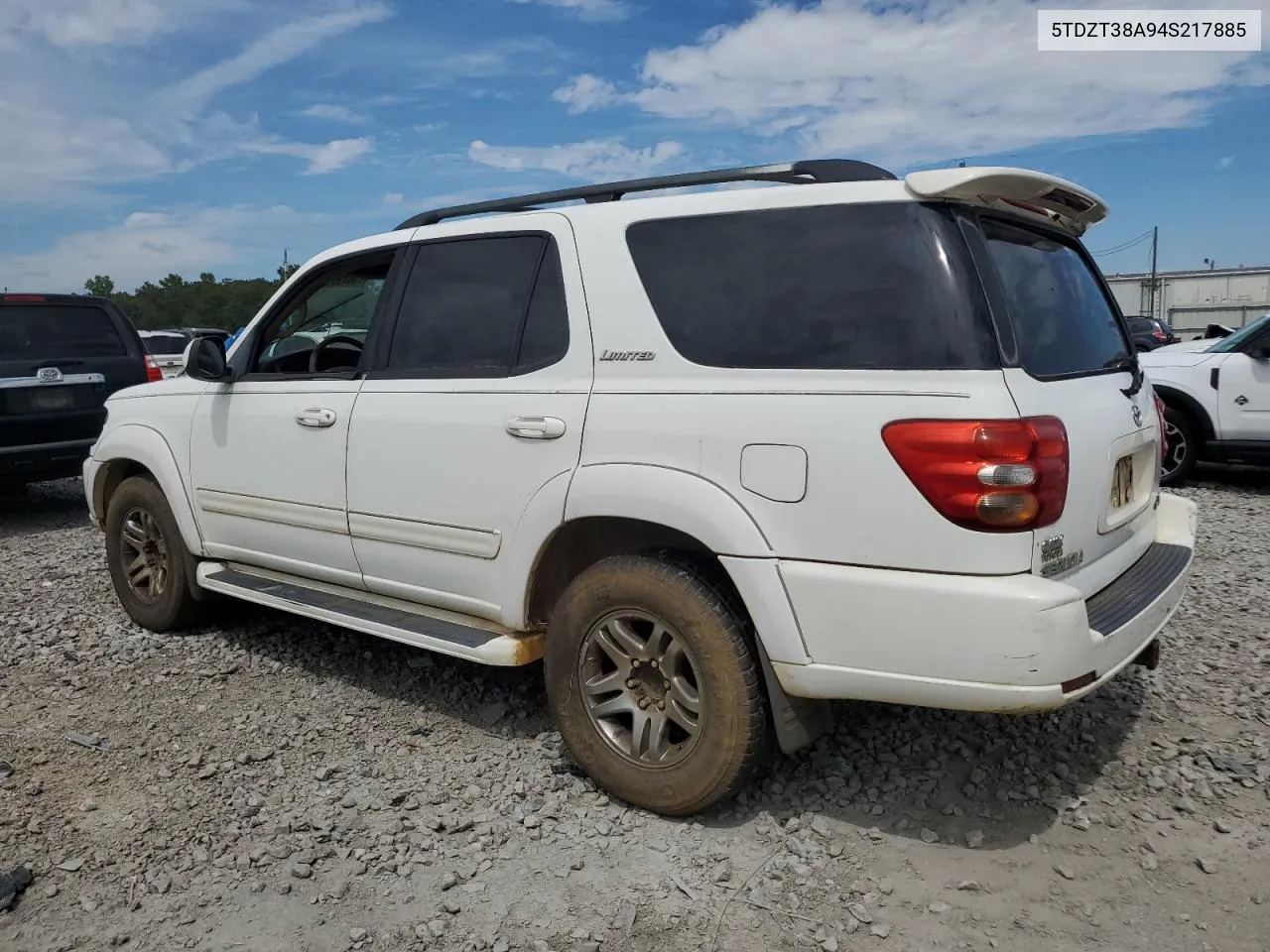 2004 Toyota Sequoia Limited VIN: 5TDZT38A94S217885 Lot: 70879974