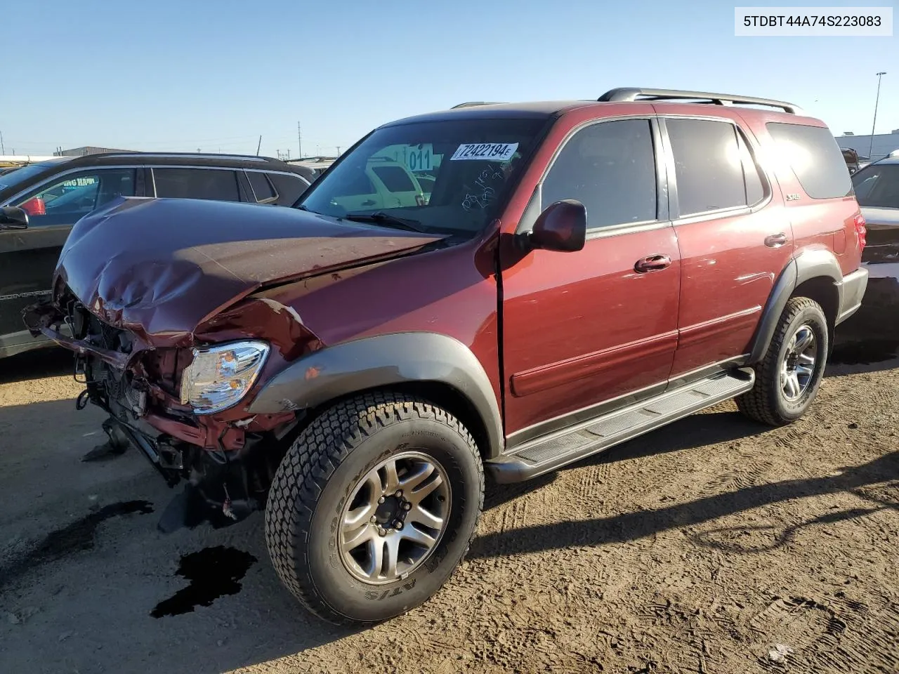 2004 Toyota Sequoia Sr5 VIN: 5TDBT44A74S223083 Lot: 72422194