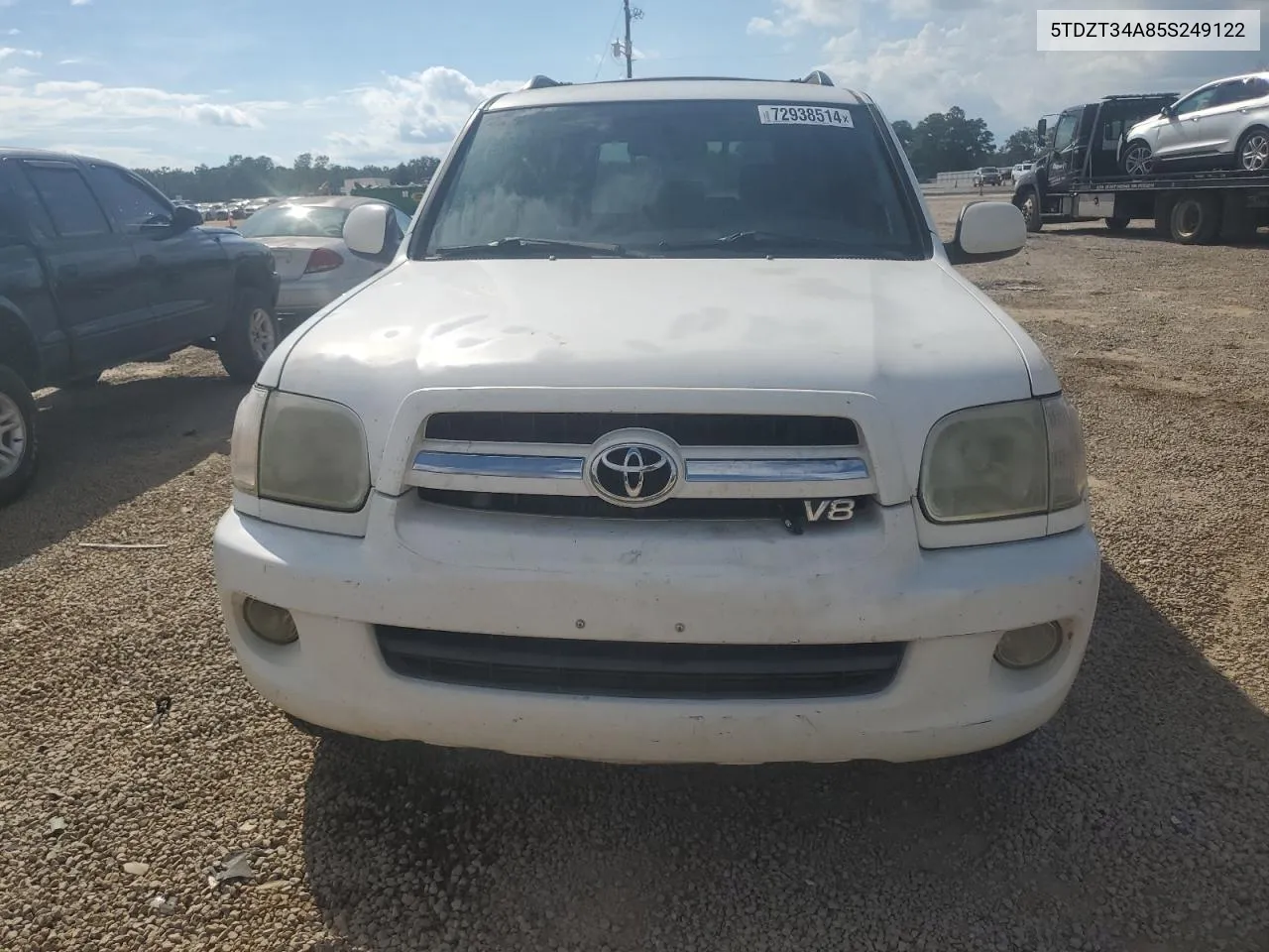 2005 Toyota Sequoia Sr5 VIN: 5TDZT34A85S249122 Lot: 72938514