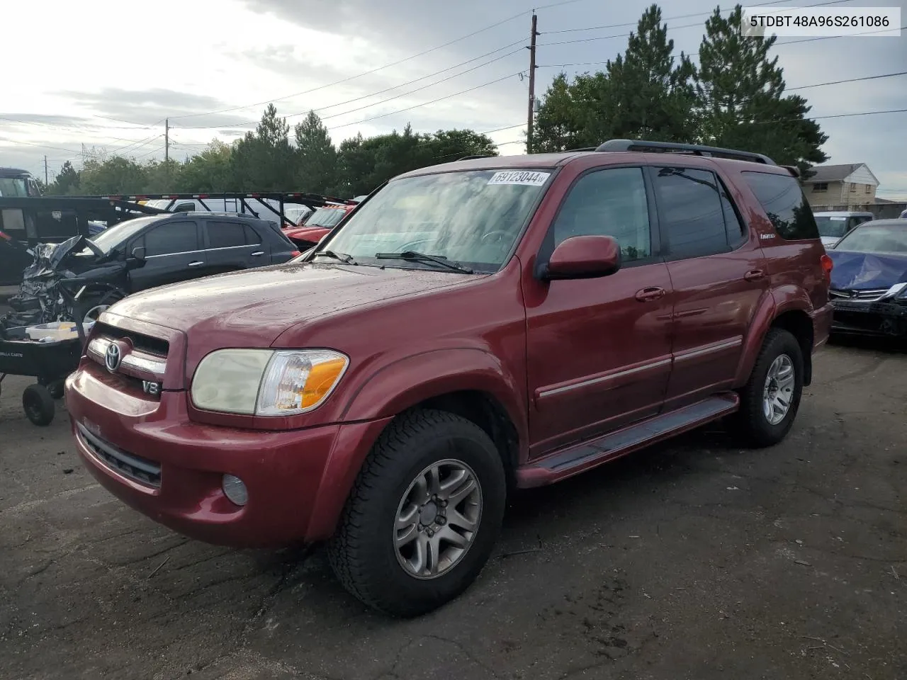 2006 Toyota Sequoia Limited VIN: 5TDBT48A96S261086 Lot: 69123044