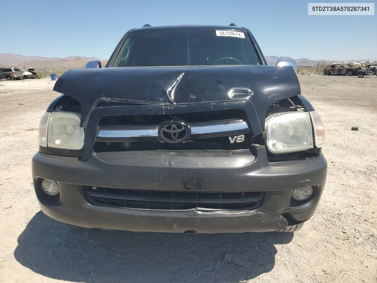 2007 Toyota Sequoia Limited VIN: 5TDZT38A57S287341 Lot: 58720674