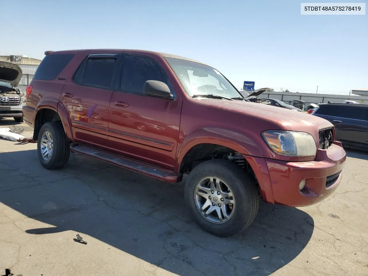 2007 Toyota Sequoia Limited VIN: 5TDBT48A57S278419 Lot: 72081384