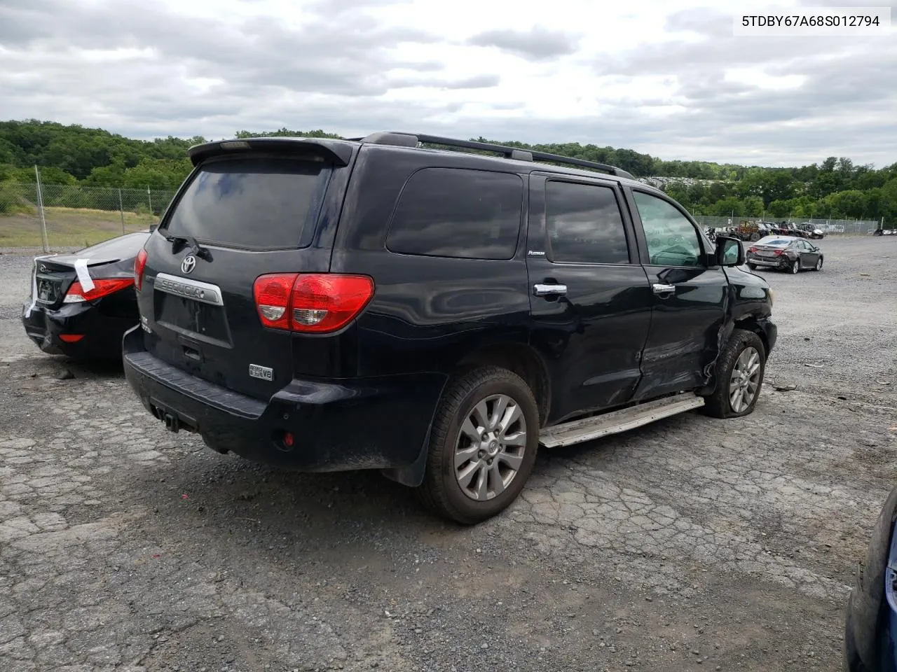 5TDBY67A68S012794 2008 Toyota Sequoia Platinum