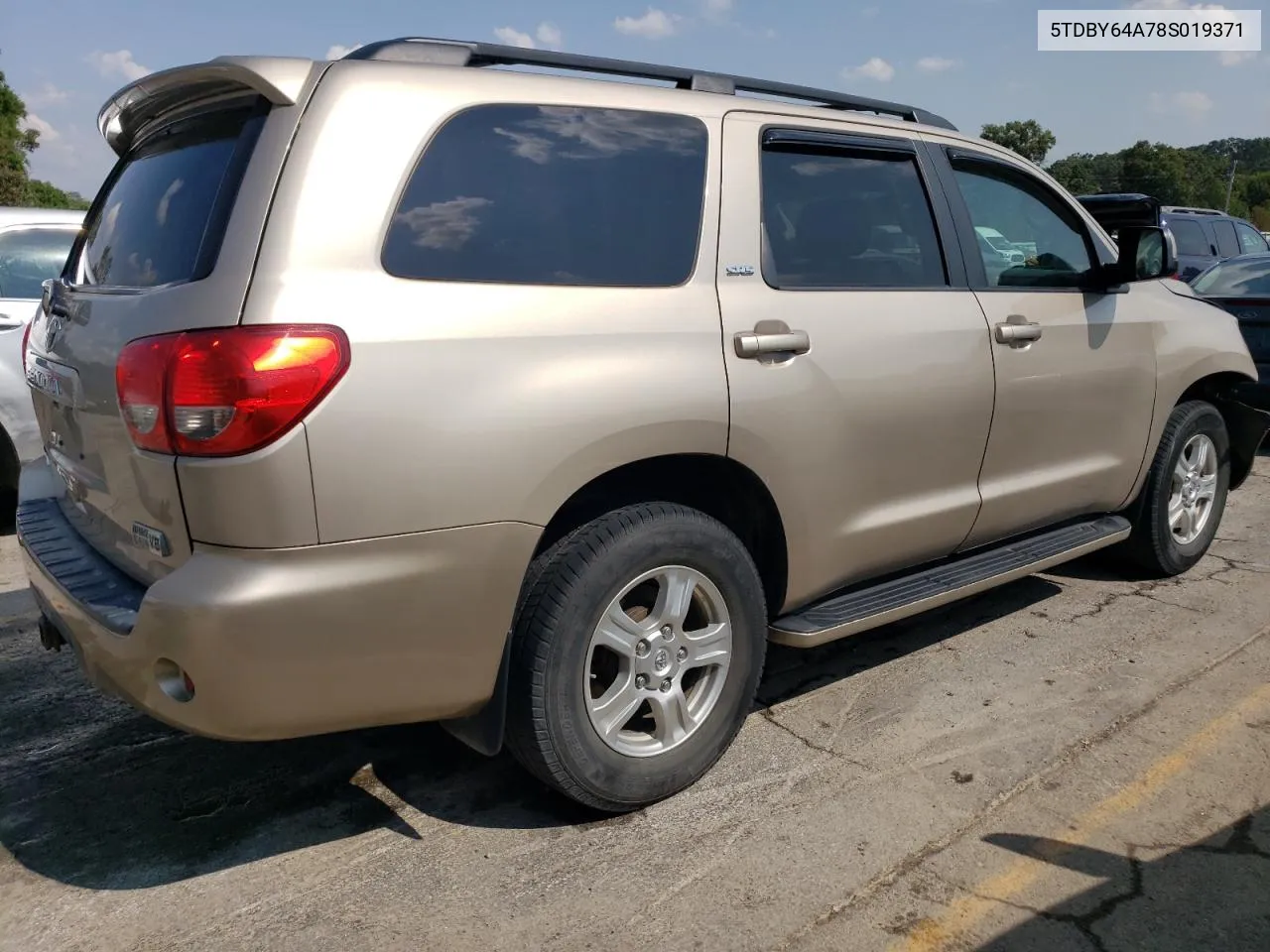 2008 Toyota Sequoia Sr5 VIN: 5TDBY64A78S019371 Lot: 70984604