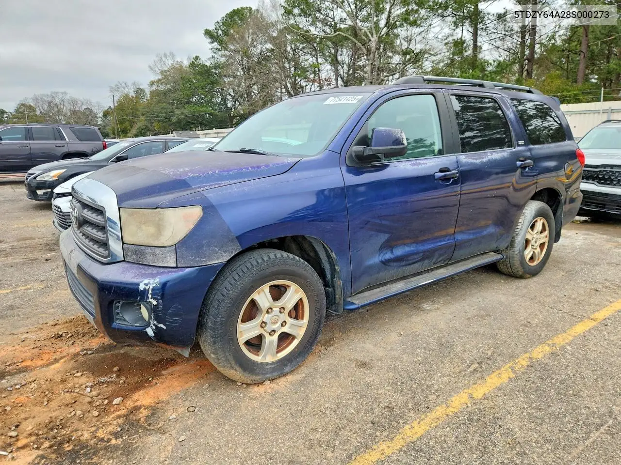 5TDZY64A28S000273 2008 Toyota Sequoia Sr5