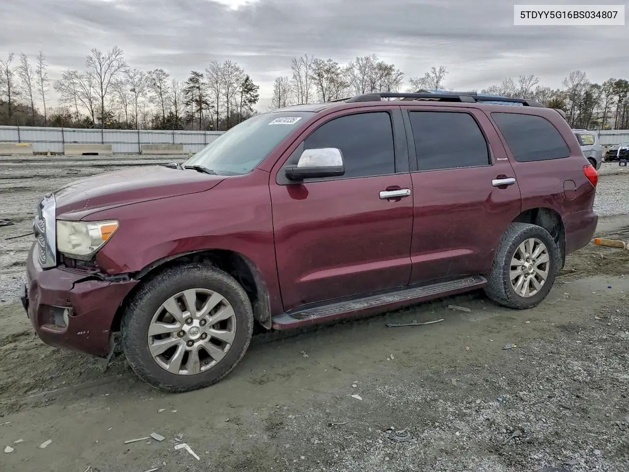 5TDYY5G16BS034807 2011 Toyota Sequoia Platinum