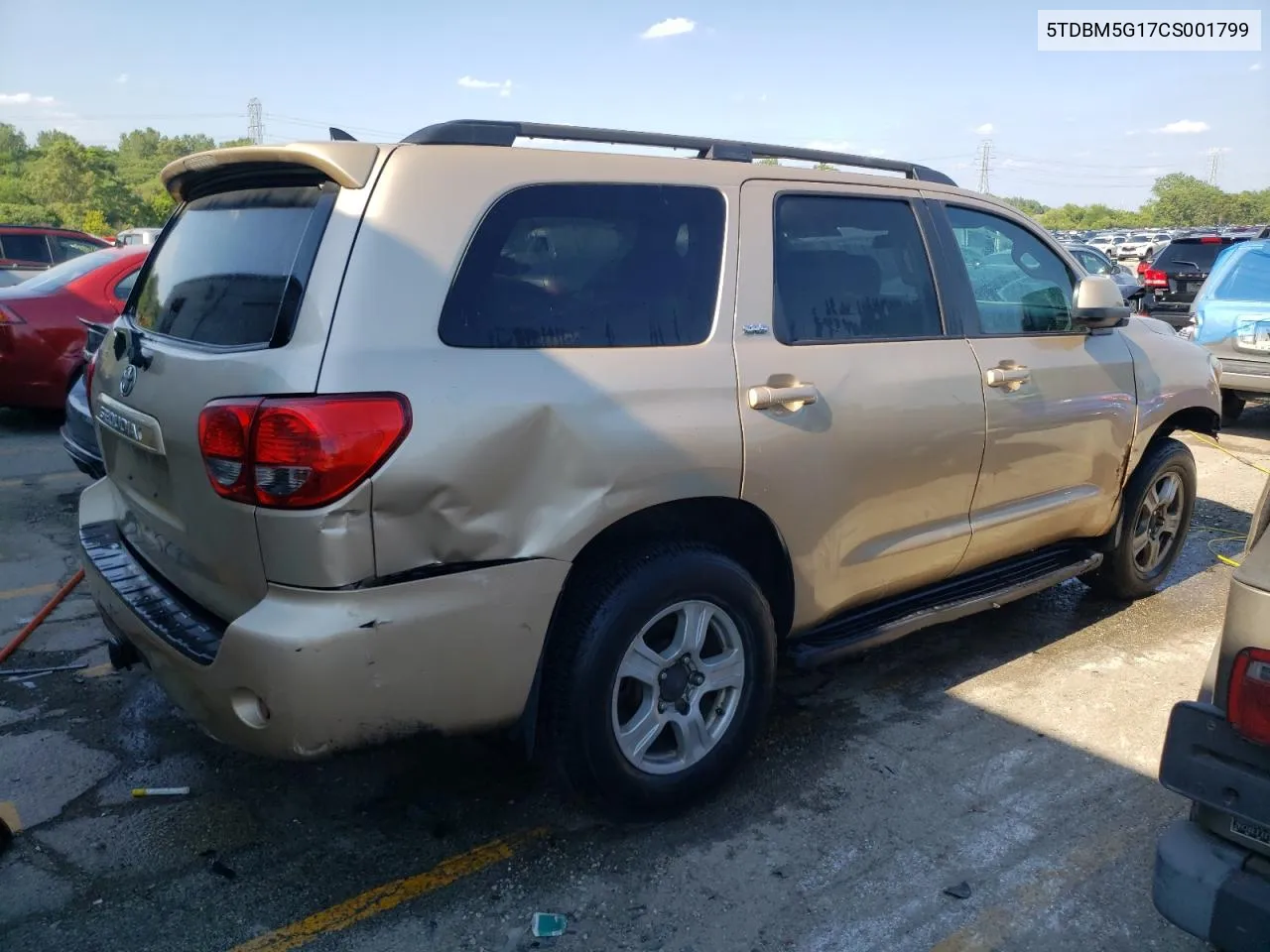 5TDBM5G17CS001799 2012 Toyota Sequoia Sr5