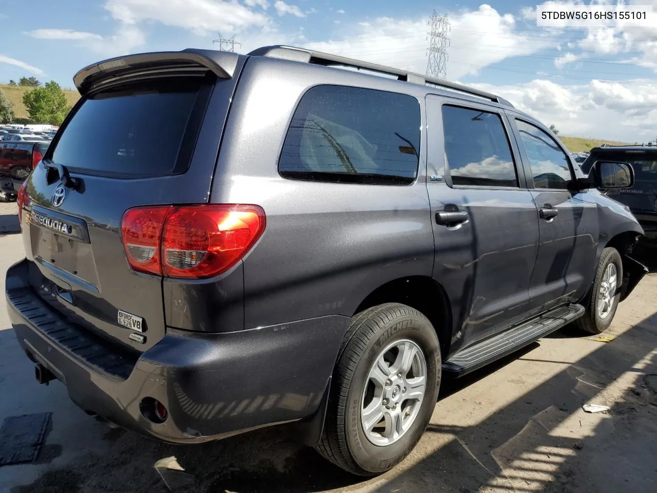 2017 Toyota Sequoia Sr5 VIN: 5TDBW5G16HS155101 Lot: 59552594