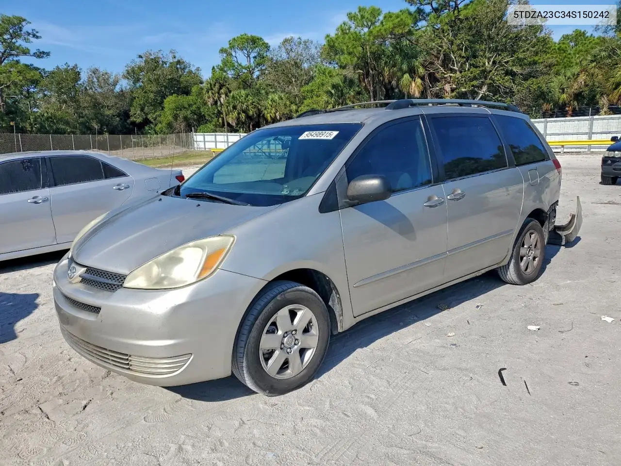 5TDZA23C34S150242 2004 Toyota Sienna Ce