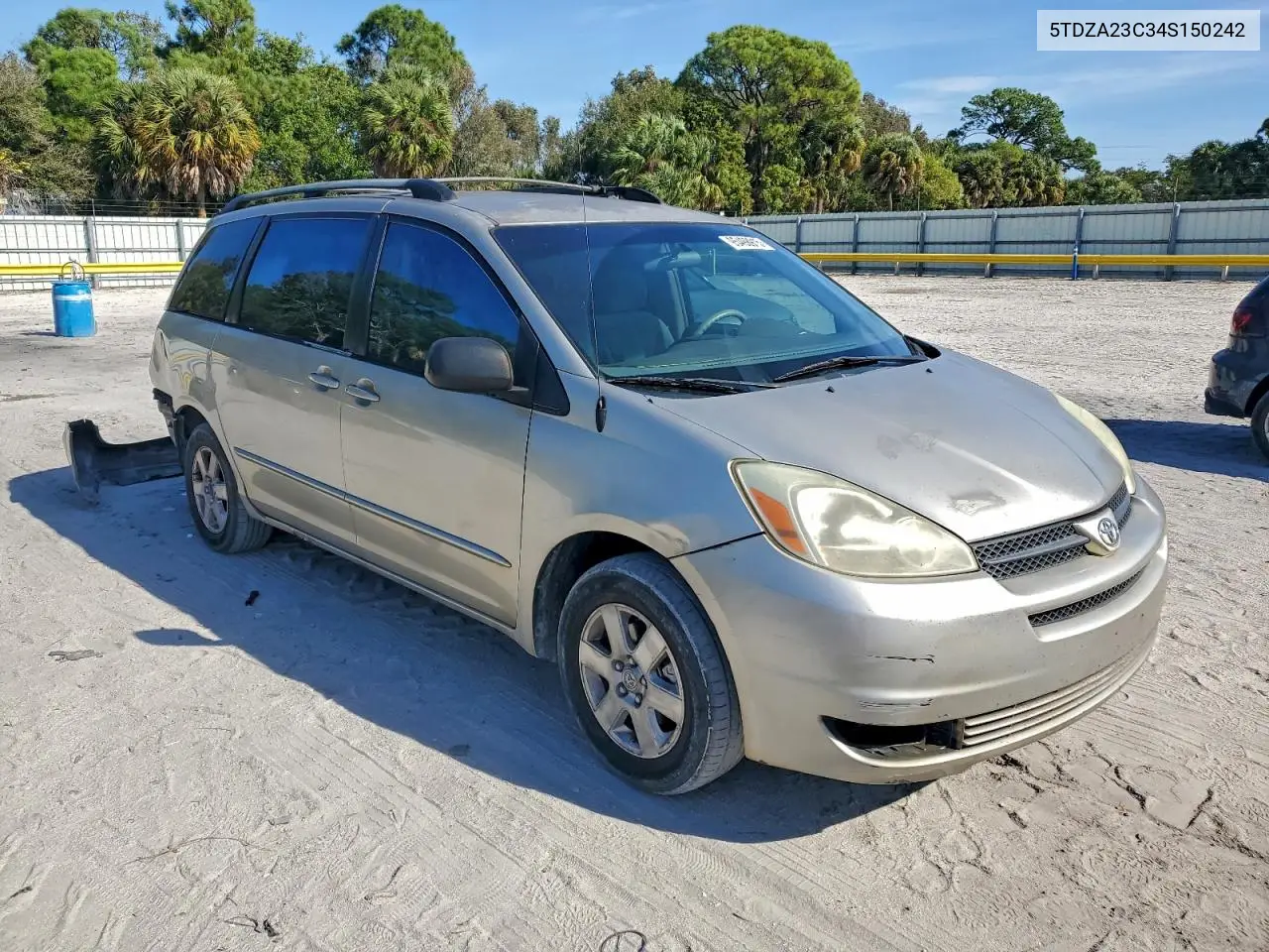 5TDZA23C34S150242 2004 Toyota Sienna Ce