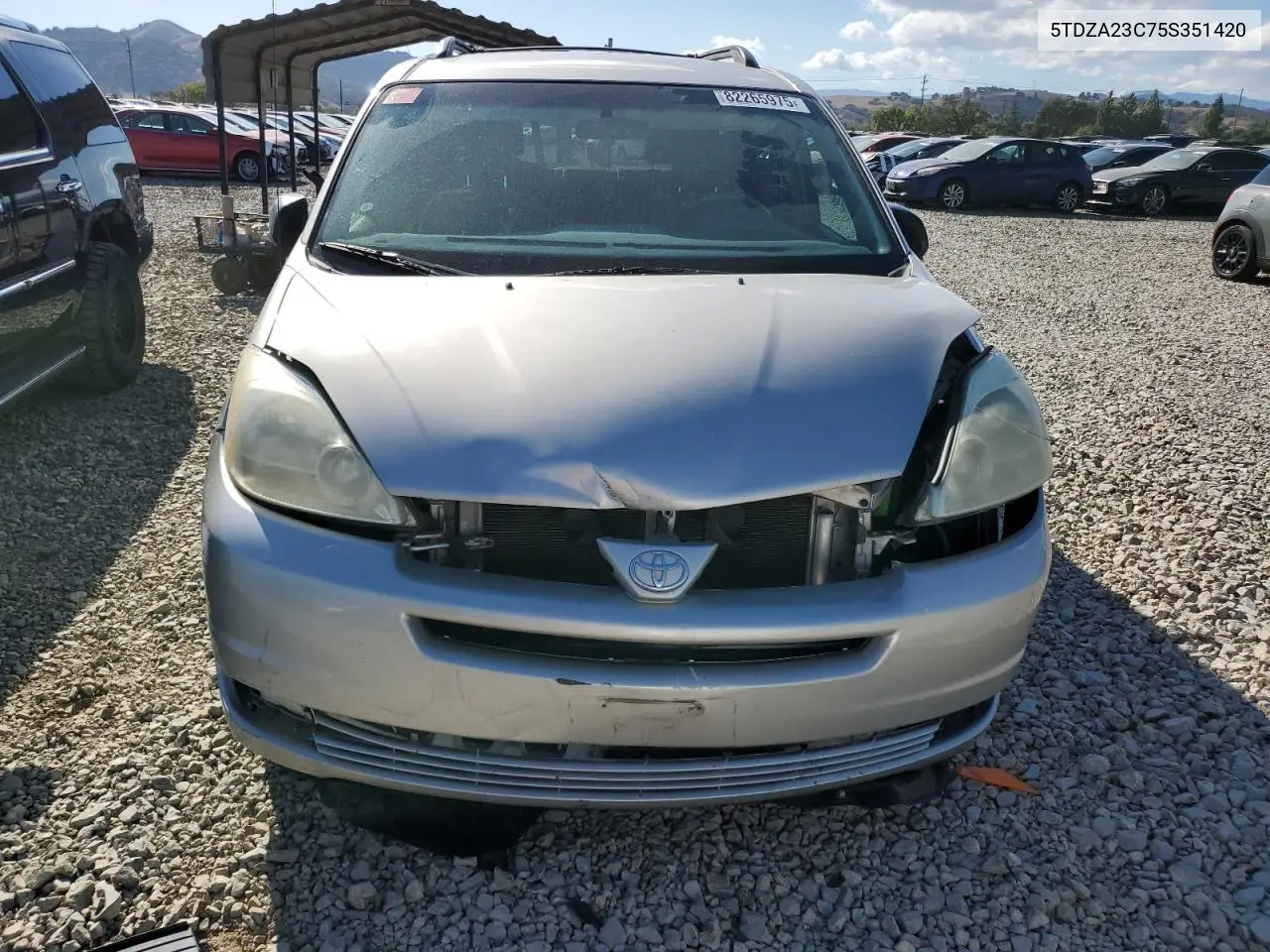 5TDZA23C75S351420 2005 Toyota Sienna Ce