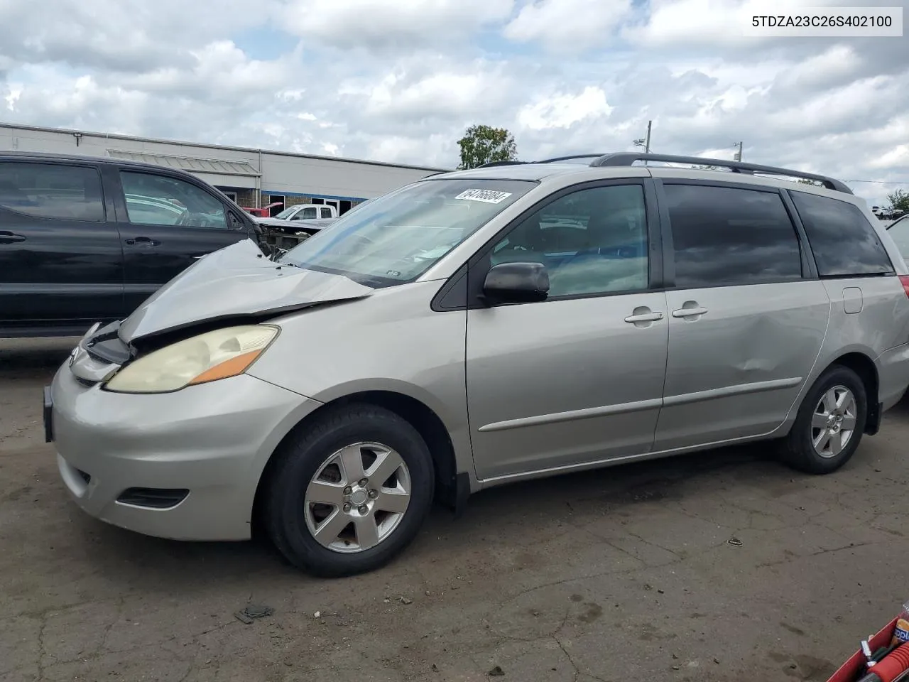 2006 Toyota Sienna Ce VIN: 5TDZA23C26S402100 Lot: 64766084