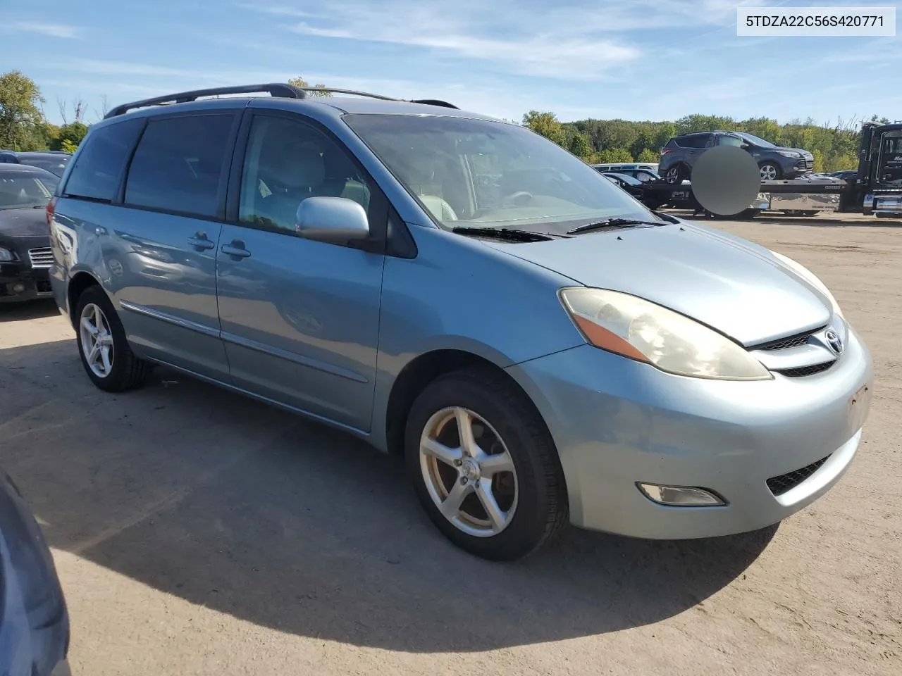 2006 Toyota Sienna Xle VIN: 5TDZA22C56S420771 Lot: 71004904