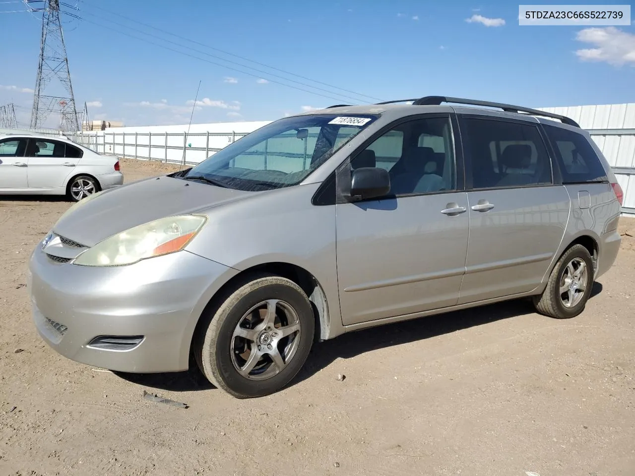 2006 Toyota Sienna Ce VIN: 5TDZA23C66S522739 Lot: 71876854