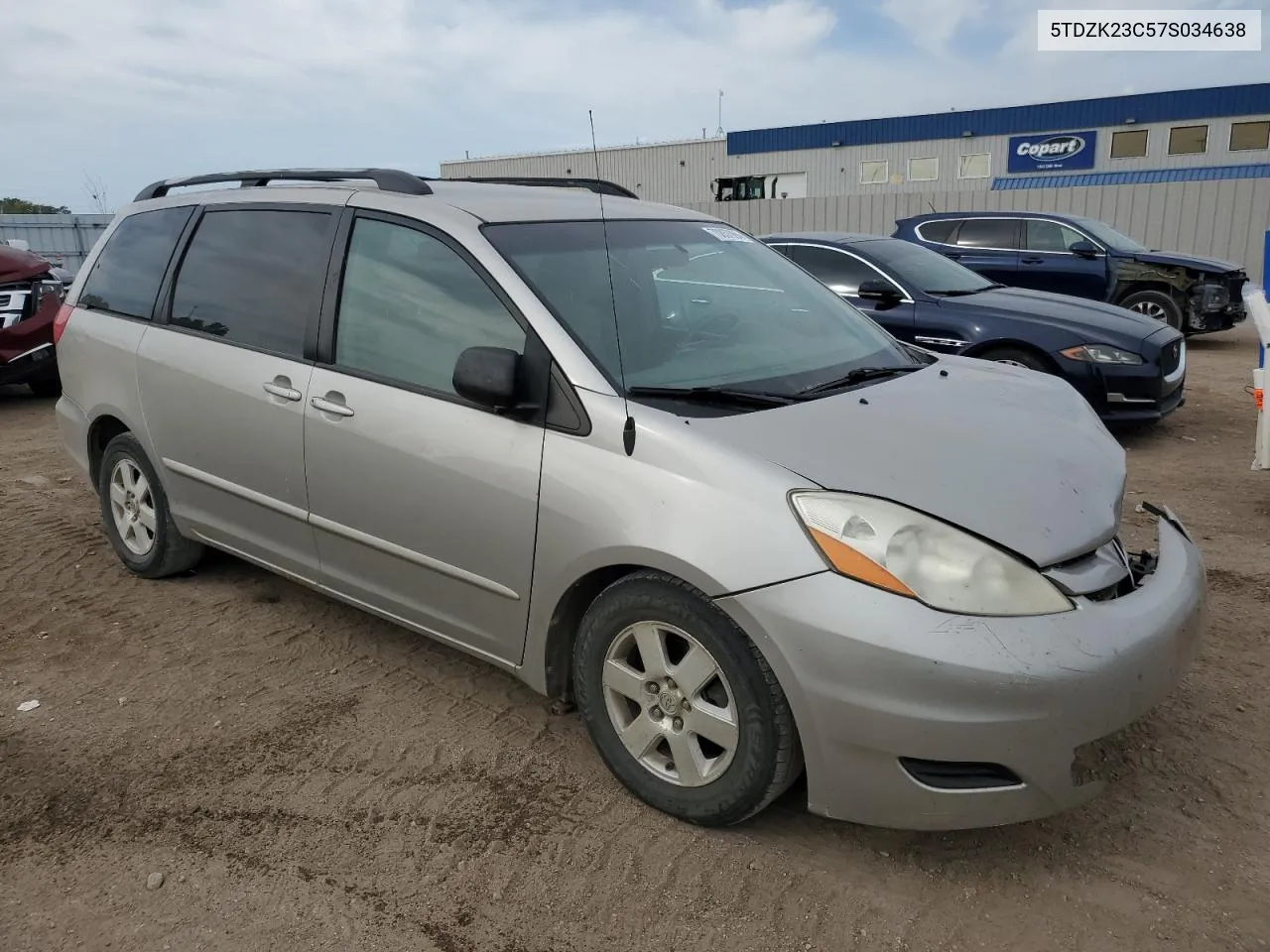 5TDZK23C57S034638 2007 Toyota Sienna Ce