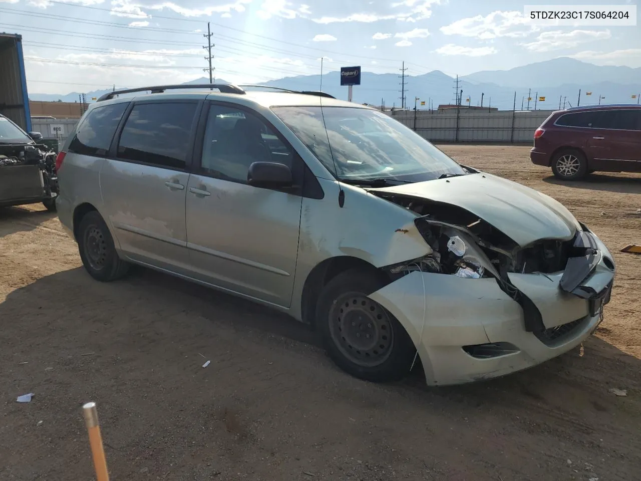 5TDZK23C17S064204 2007 Toyota Sienna Ce