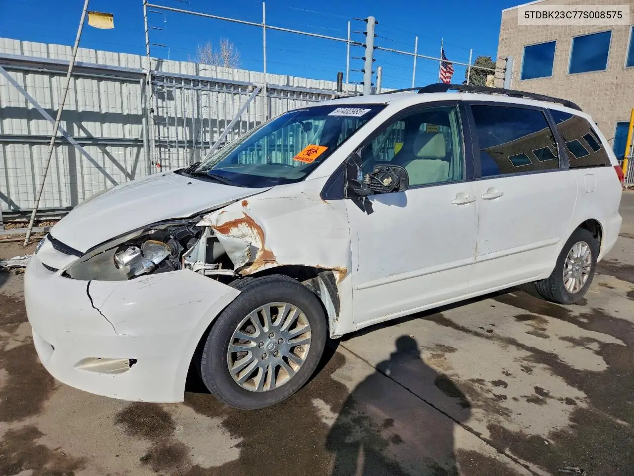 5TDBK23C77S008575 2007 Toyota Sienna Le