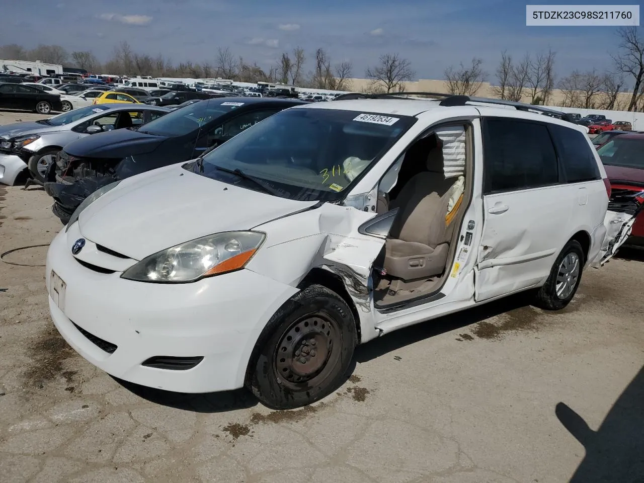 5TDZK23C98S211760 2008 Toyota Sienna Ce