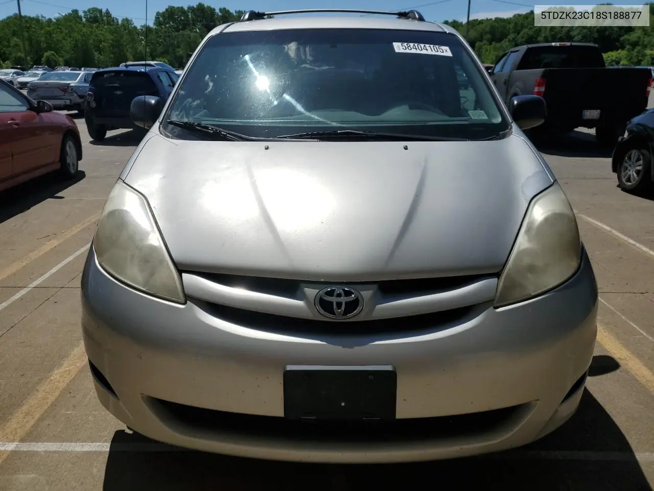 2008 Toyota Sienna Ce VIN: 5TDZK23C18S188877 Lot: 58404105