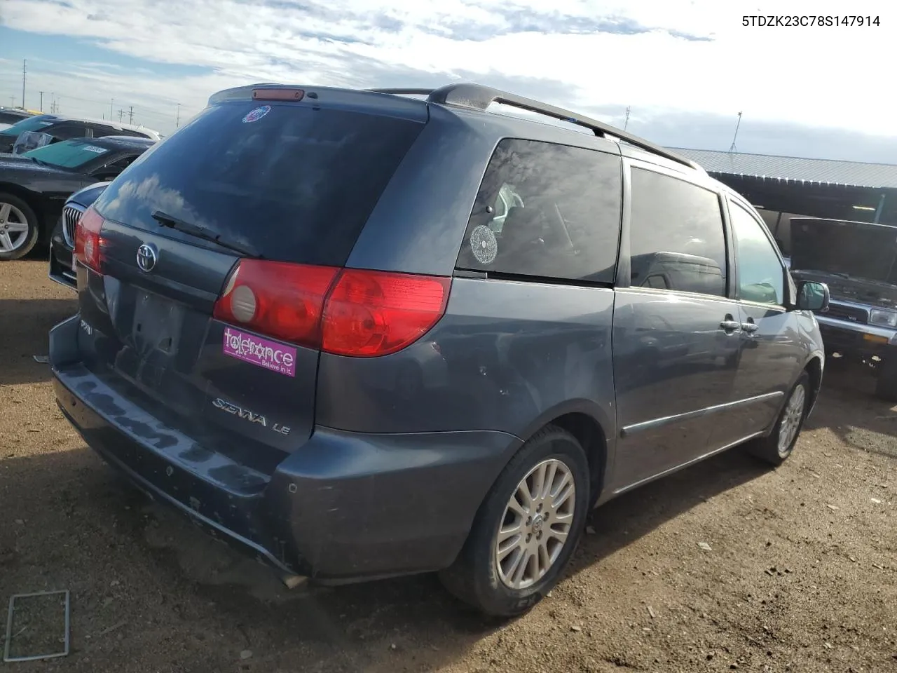 5TDZK23C78S147914 2008 Toyota Sienna Ce