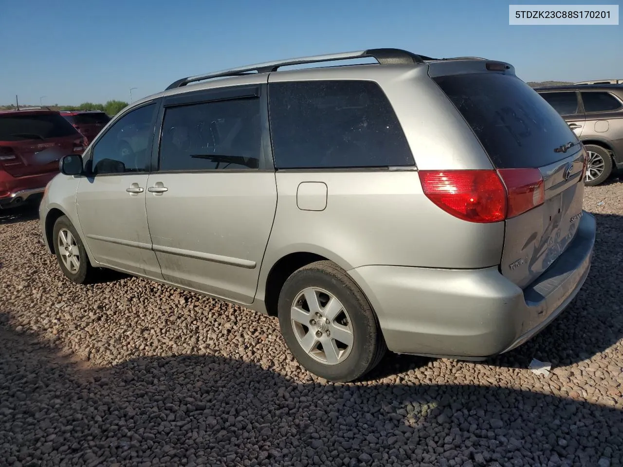 2008 Toyota Sienna Ce VIN: 5TDZK23C88S170201 Lot: 70698674