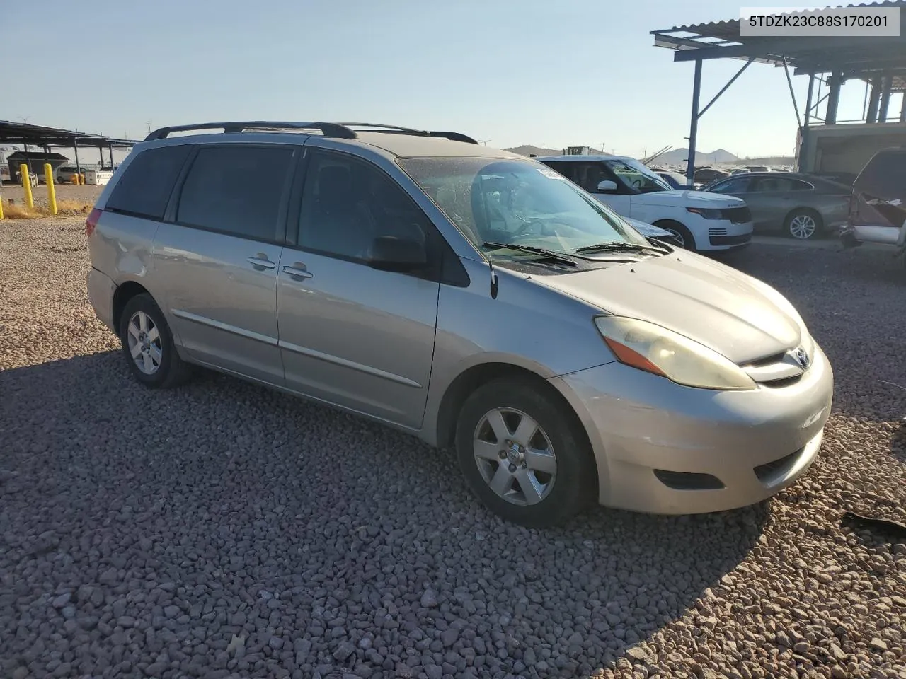 5TDZK23C88S170201 2008 Toyota Sienna Ce