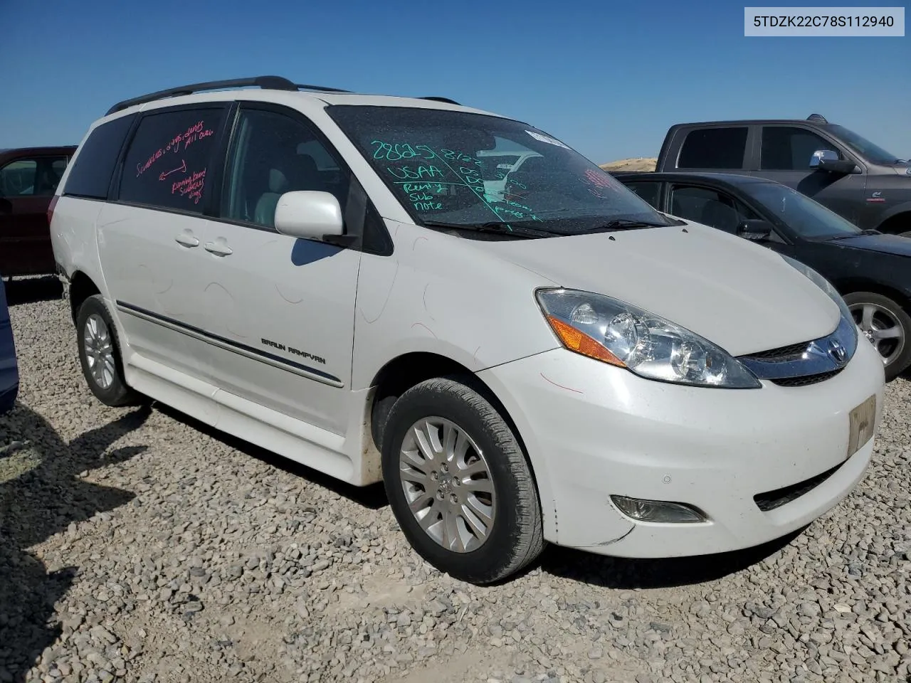 2008 Toyota Sienna Xle VIN: 5TDZK22C78S112940 Lot: 71104334