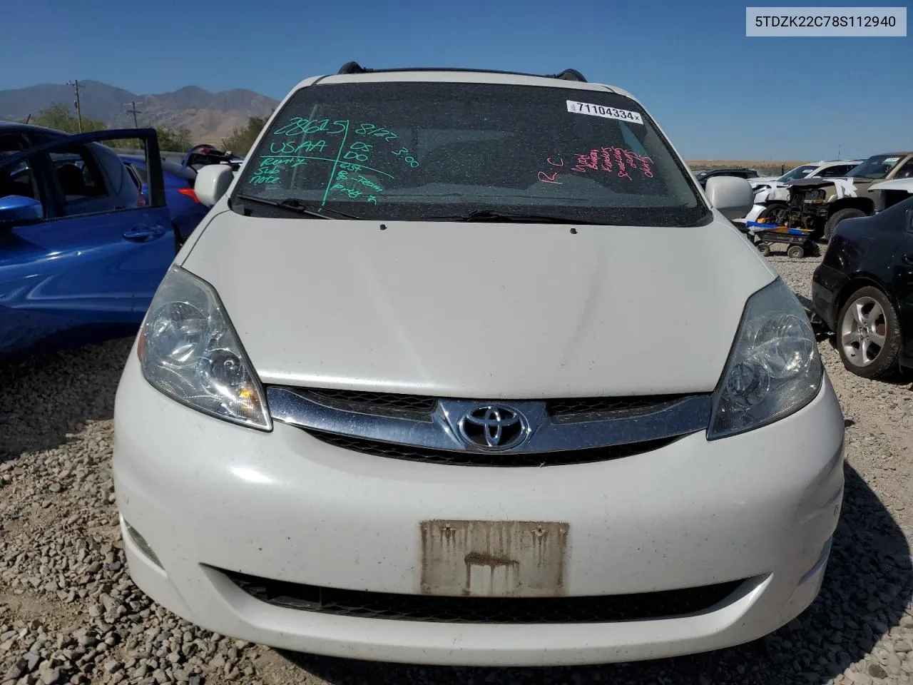 5TDZK22C78S112940 2008 Toyota Sienna Xle