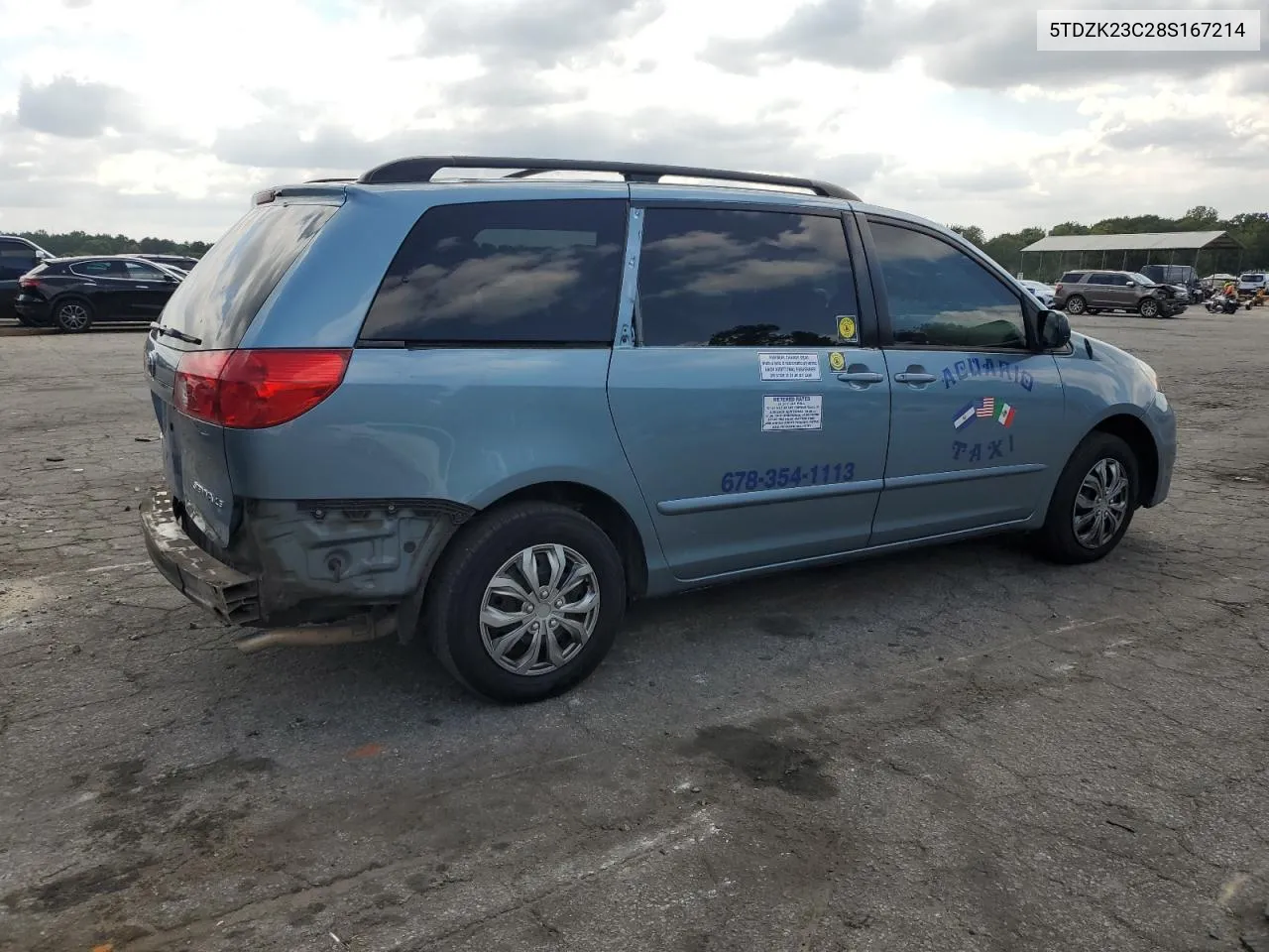 5TDZK23C28S167214 2008 Toyota Sienna Ce