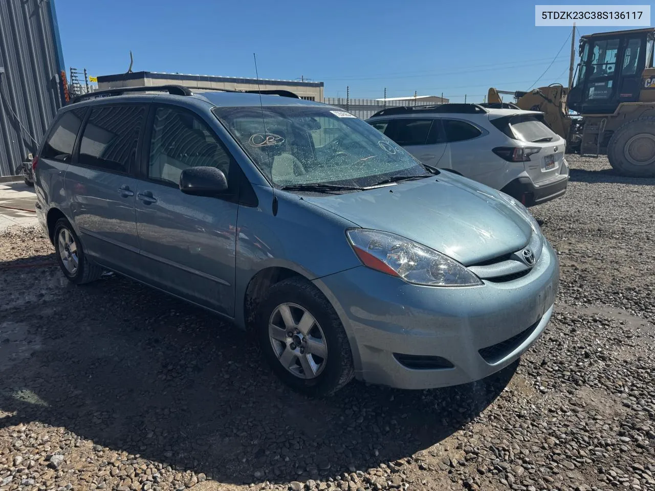 5TDZK23C38S136117 2008 Toyota Sienna Ce