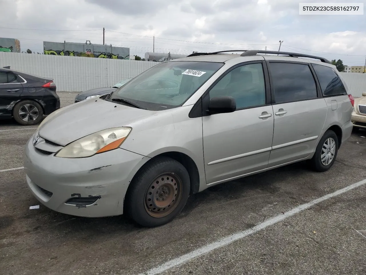 2008 Toyota Sienna Ce VIN: 5TDZK23C58S162797 Lot: 76914624