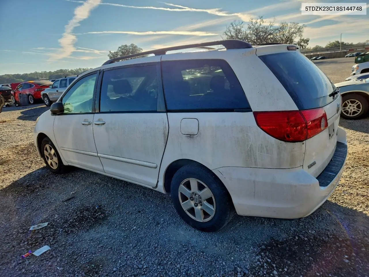 5TDZK23C18S144748 2008 Toyota Sienna Ce