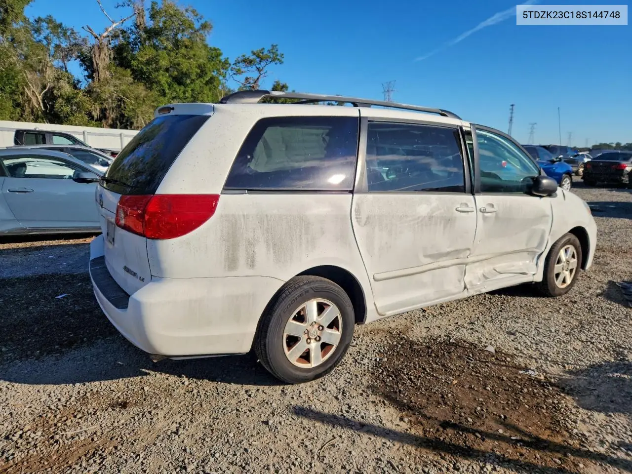 5TDZK23C18S144748 2008 Toyota Sienna Ce