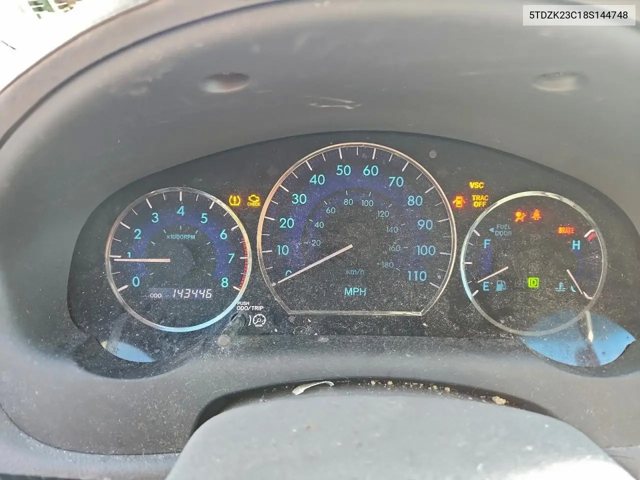 5TDZK23C18S144748 2008 Toyota Sienna Ce