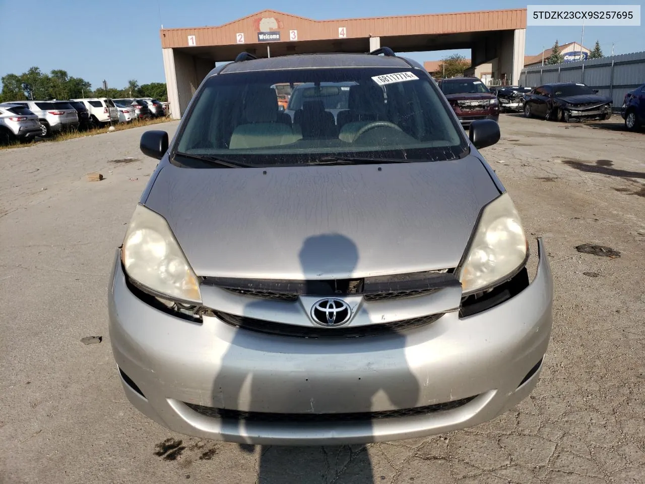 2009 Toyota Sienna Ce VIN: 5TDZK23CX9S257695 Lot: 68117774