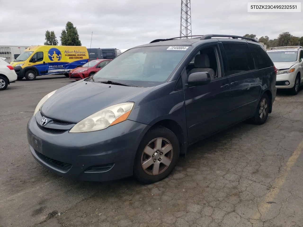 2009 Toyota Sienna Ce VIN: 5TDZK23C49S232551 Lot: 72450004