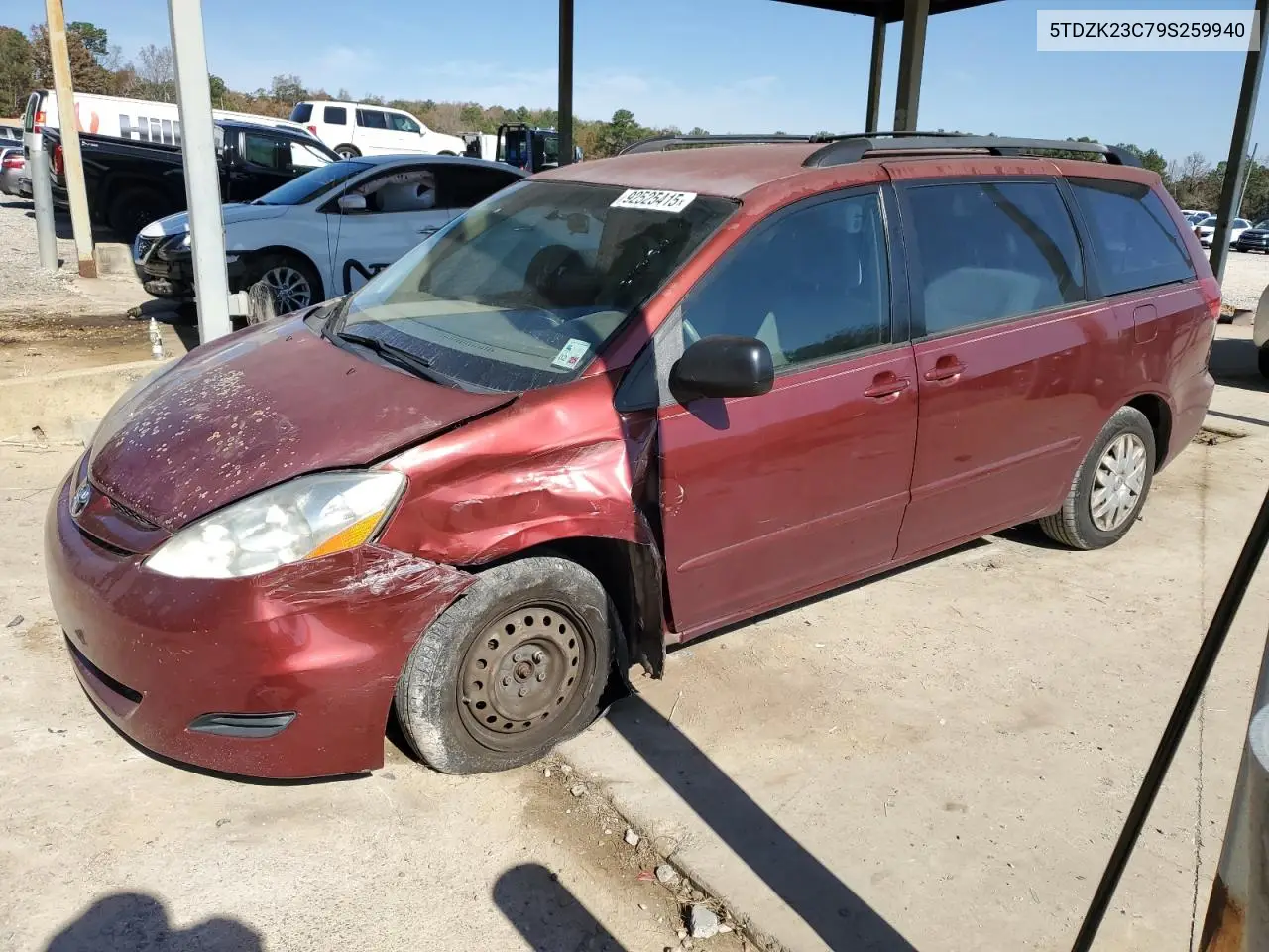 5TDZK23C79S259940 2009 Toyota Sienna Ce