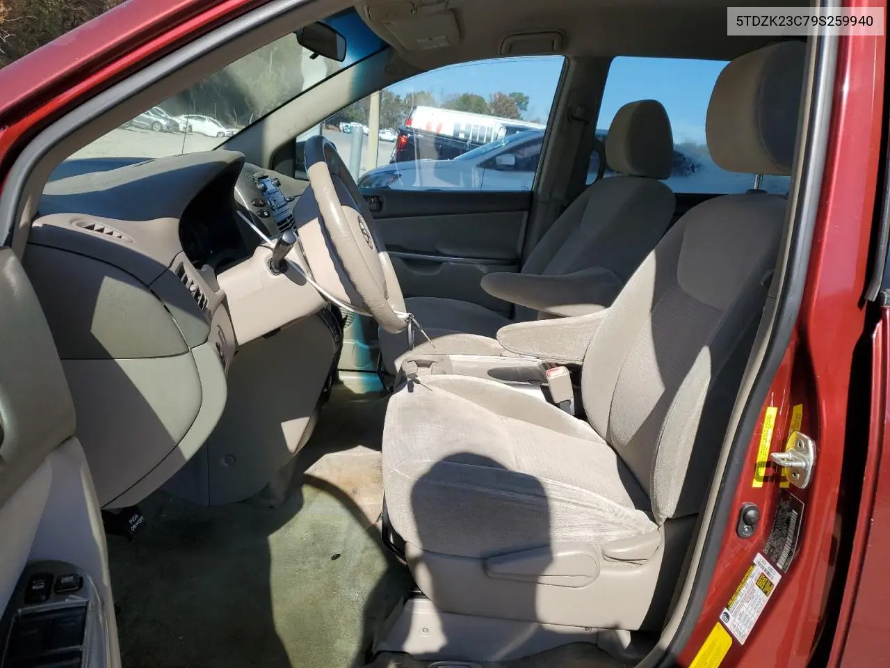 5TDZK23C79S259940 2009 Toyota Sienna Ce