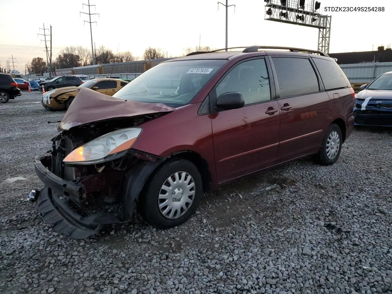5TDZK23C49S254288 2009 Toyota Sienna Ce