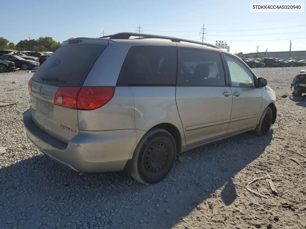 2010 Toyota Sienna Ce VIN: 5TDKK4CC4AS320940 Lot: 69318464