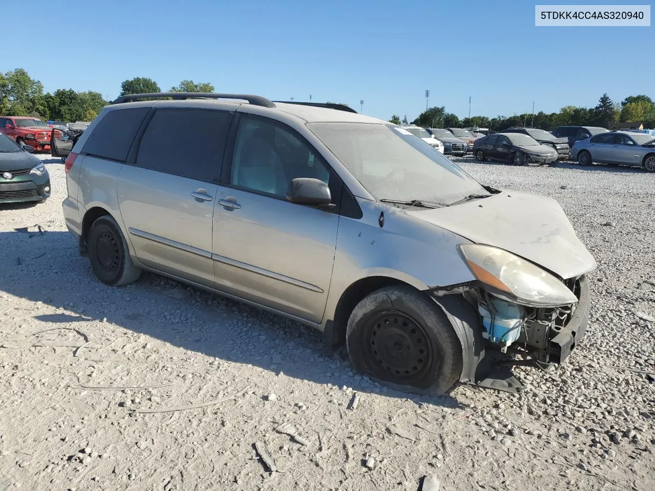 2010 Toyota Sienna Ce VIN: 5TDKK4CC4AS320940 Lot: 69318464