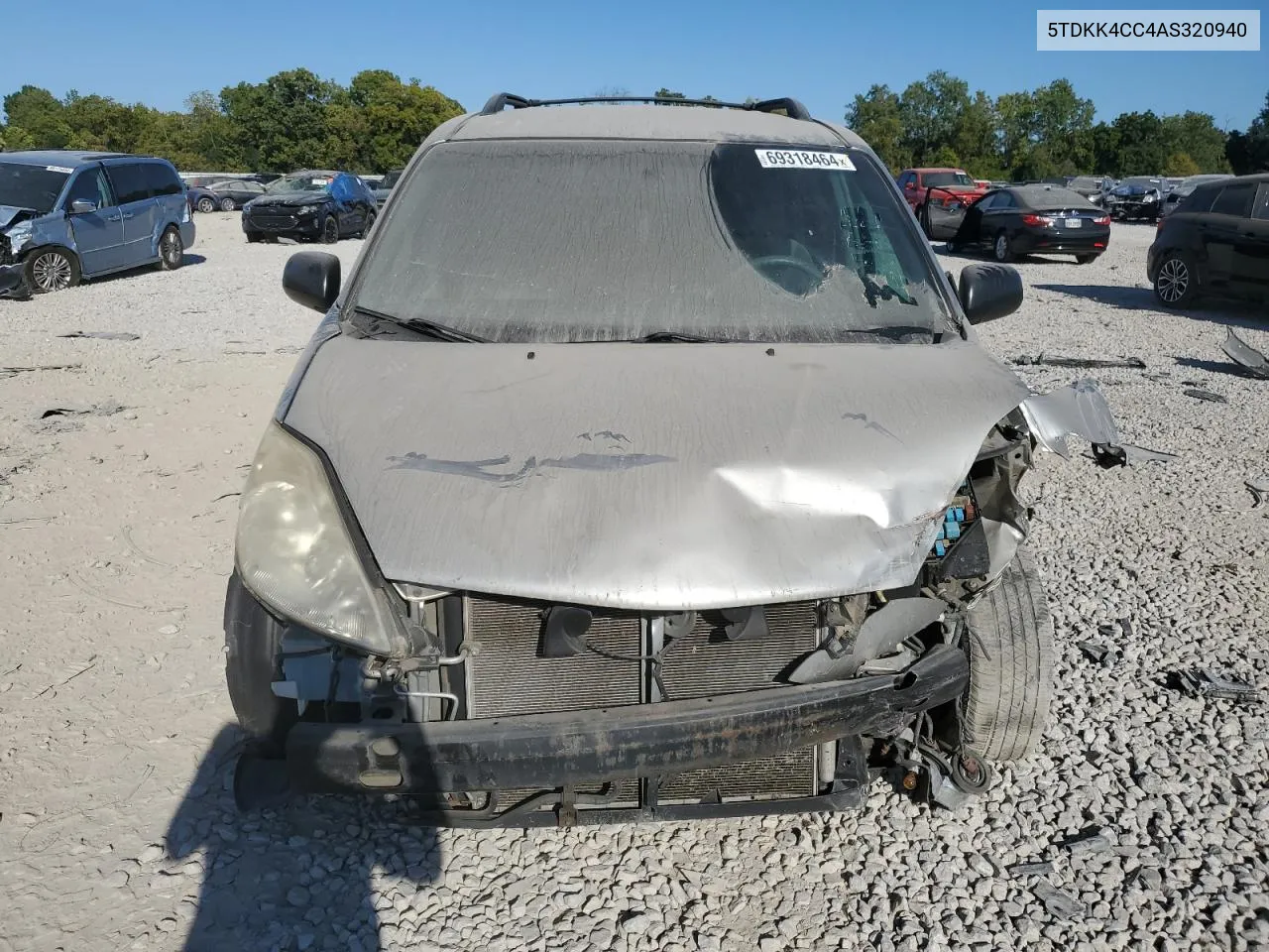 2010 Toyota Sienna Ce VIN: 5TDKK4CC4AS320940 Lot: 69318464