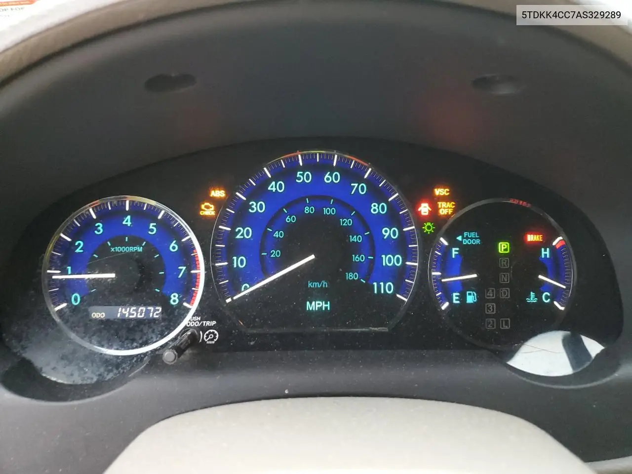 5TDKK4CC7AS329289 2010 Toyota Sienna Ce