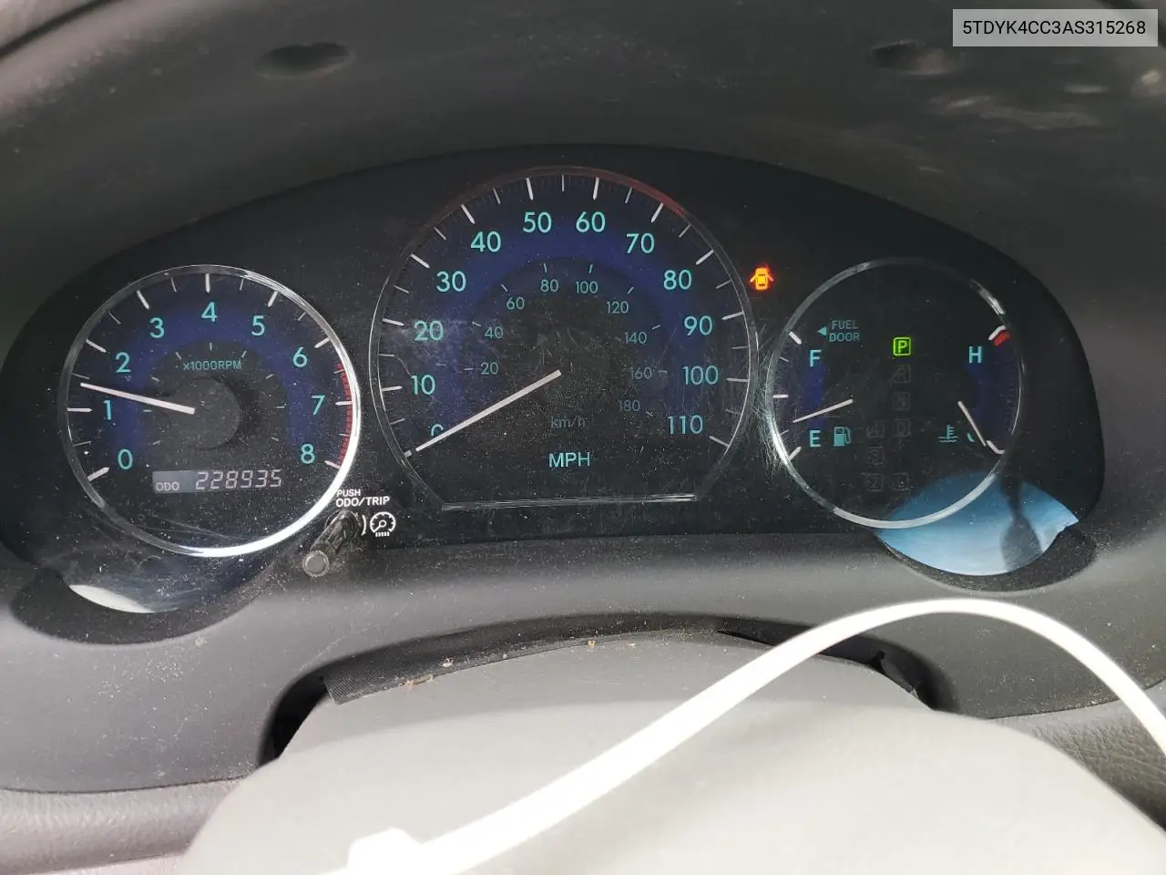 5TDYK4CC3AS315268 2010 Toyota Sienna Xle