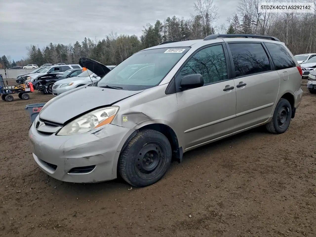 5TDZK4CC1AS292142 2010 Toyota Sienna Ce