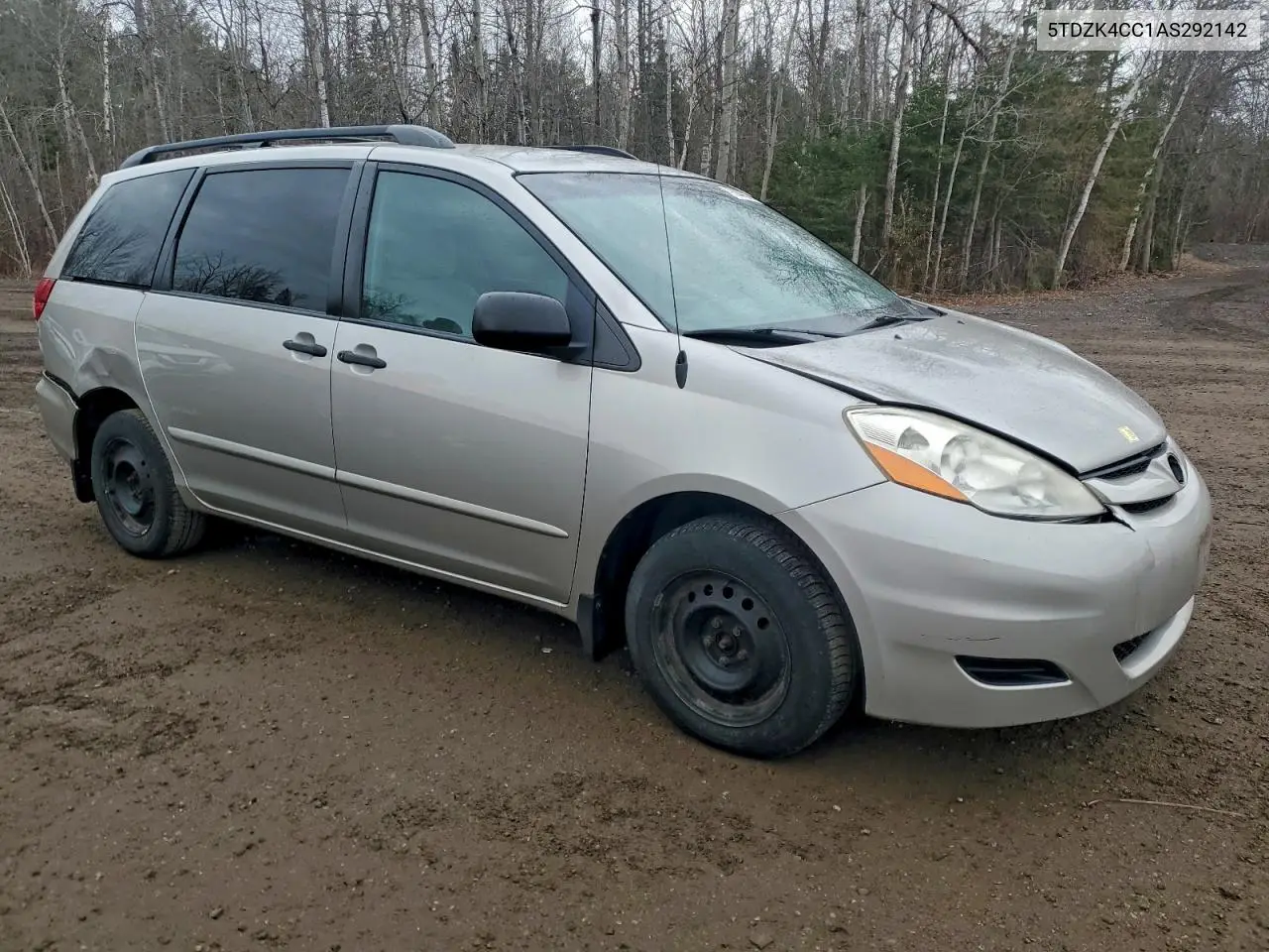 5TDZK4CC1AS292142 2010 Toyota Sienna Ce